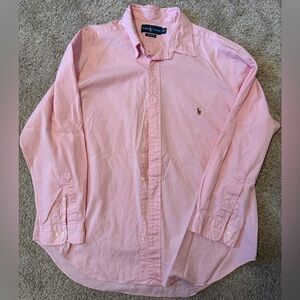 Ralph Lauren Light Pink Long-Sleeve Button-Down Shirt